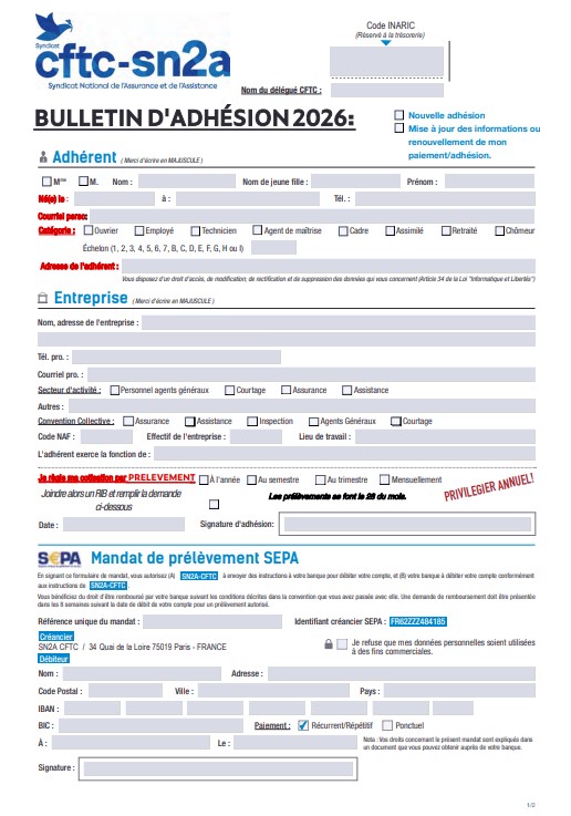 Vous souhaitez nous soutenir ? Adhérer à la CFTC !