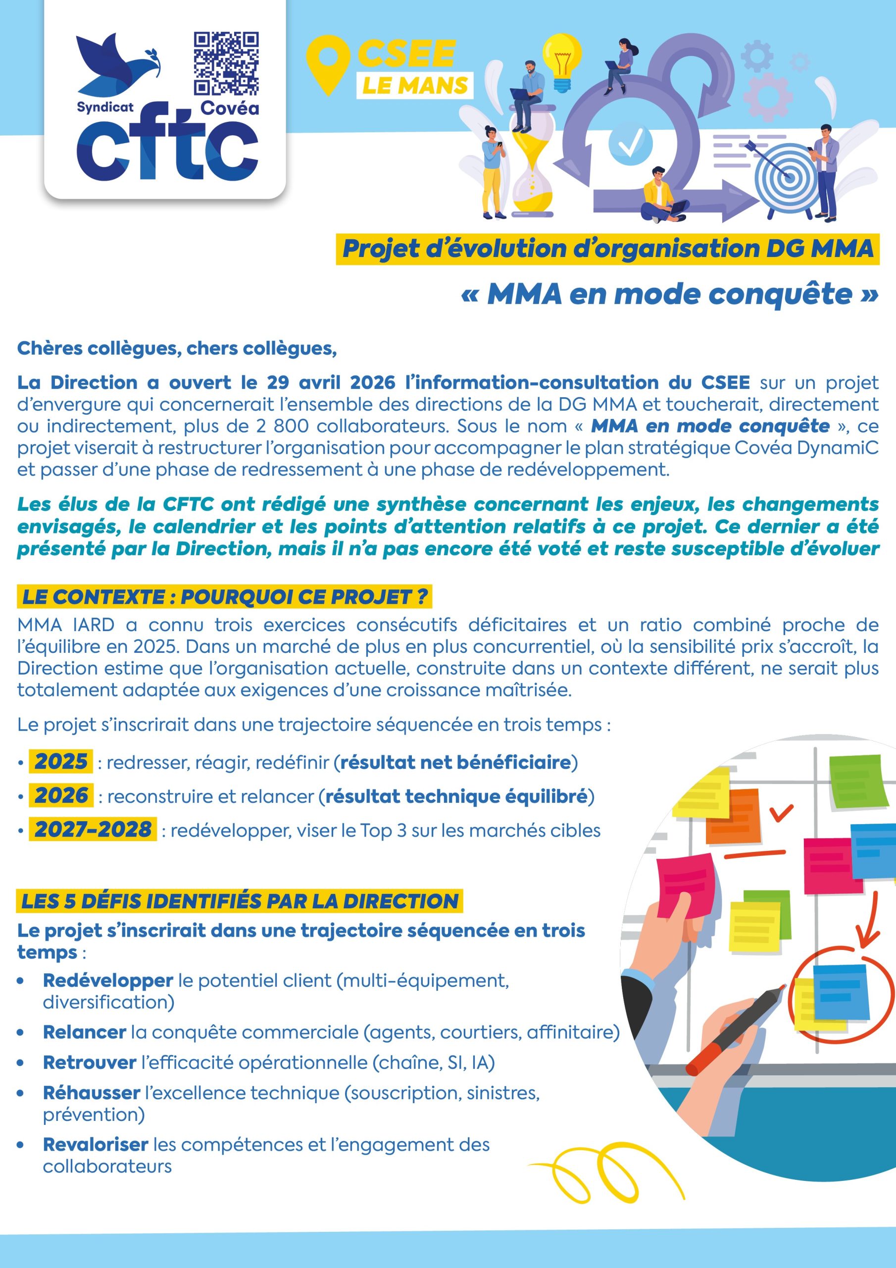 CSEE Le Mans : Projet d’évolution d’organisation DG MMA